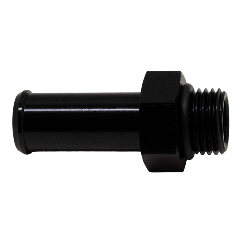 DeatschWerks 6AN ORB Male to 1/2in Male Barb Fitting (Incl O-Ring) - Anodized Matte Black