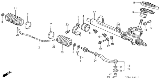 Acura - 1994-1997 Integra Inner Steering Tie Rod End