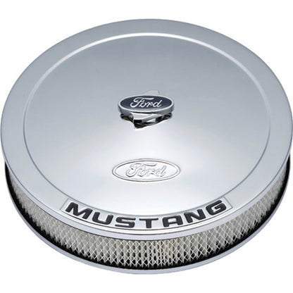 Ford Racing Air Cleaner Kit - Chrome w/Mustang Emblem