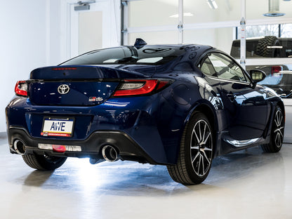 AWE Tuning Subaru BRZ/ Toyota GR86/ Toyota 86 Touring Edition Cat-Back Exhaust- Chrome Silver Tips
