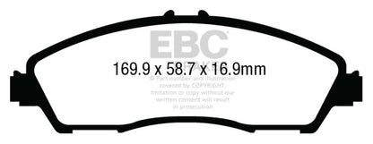 EBC 14+ Acura MDX 3.5 Yellowstuff Front Brake Pads