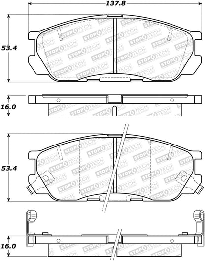 StopTech Street Brake Pads - Rear