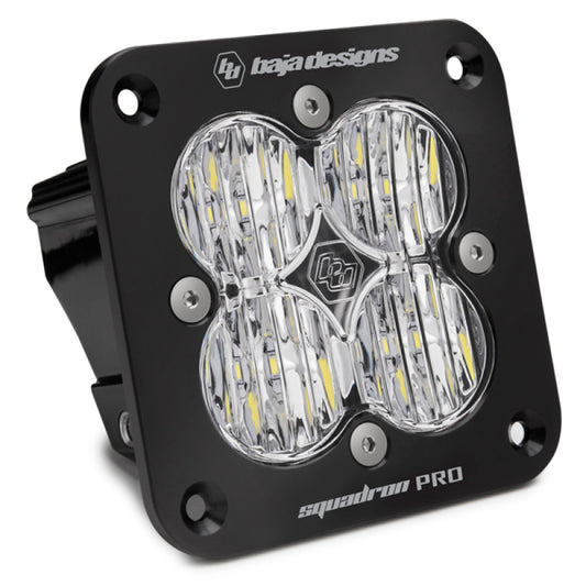 Baja Designs Squadron Pro Black Wide Cornering Pattern Flush Mount LED Light Pod - Black