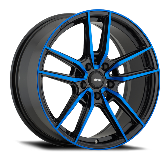 Konig Myth 18x8 5x108 ET43 Gloss Black w/ Blue Tinted Clearcoat