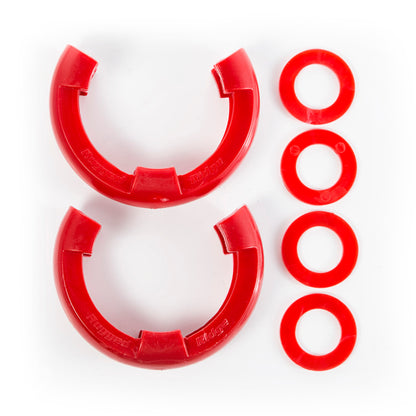 Rugged Ridge Red 3/4in D-Ring Isolator Kit