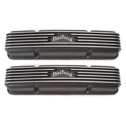 Edelbrock Valve Cover Classic Series Chevrolet 1959-1986 262-400 CI V8 Black