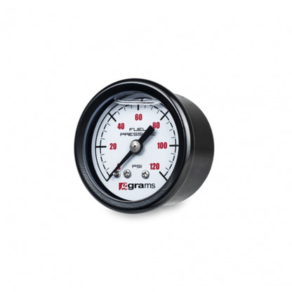 Grams Performance Universal 0-120 PSI Fuel Pressure Gauge - White Face