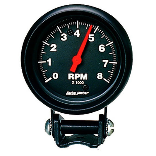 Autometer Black 2-5/8 inch 8000 rpm Tachometer Mini Tach Gauge