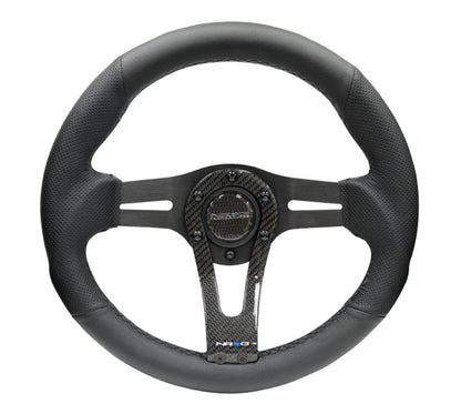 NRG Reinforced Steering Wheel (320mm) w/Carbon Center Spoke