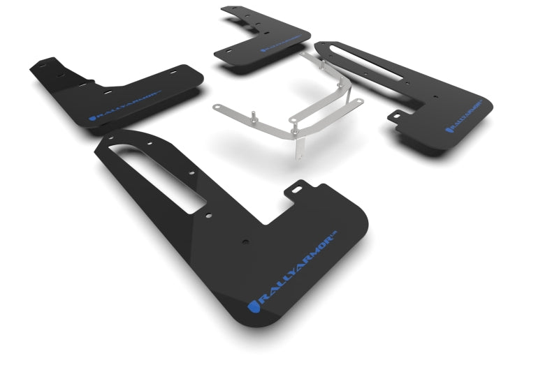 Rally Armor 23-26 Honda Civic Type R Black Mud Flap Light Blue Logo