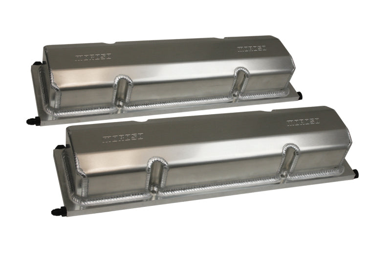 Moroso Chevrolet Small Block (w/13 to 23 Degree Standard Heads) Valve Cover w/Oilers - Alum - Pair