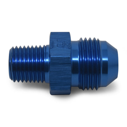 Russell Performance -6 AN to 3/8in NPT Straight Flare to Pipe (Blue) (25 pcs.)