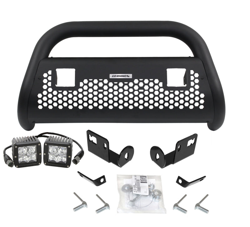 Go Rhino 05-15 Toyota Tacoma RC2 LR 2 Lights Complete Kit w/Front Guard + Brkts