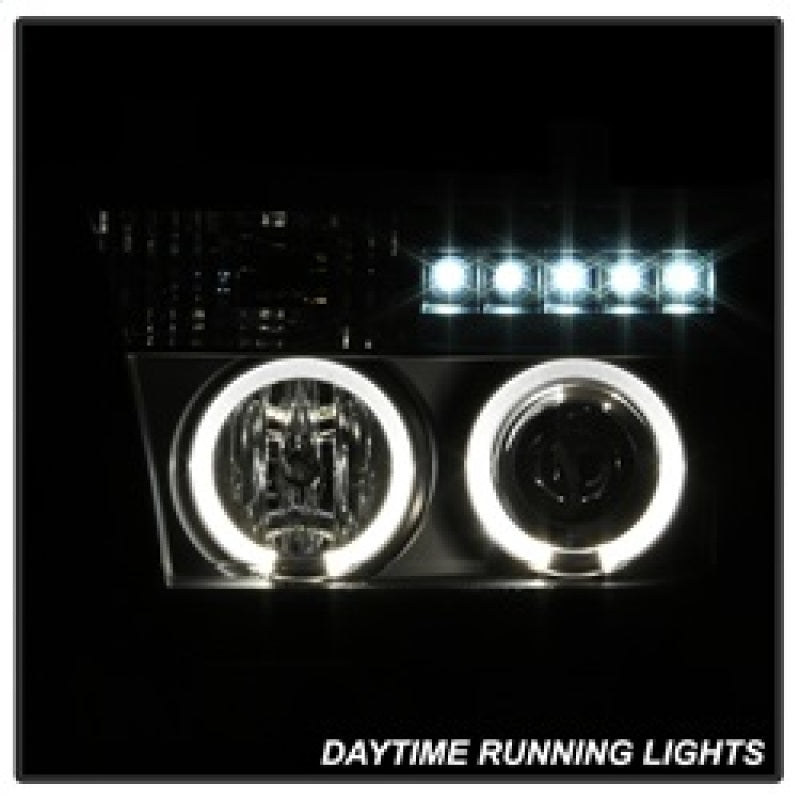 Spyder Toyota Tundra 07-133 Projector Headlights LED Halo LED Blk PRO-YD-TTU07-HL-BK