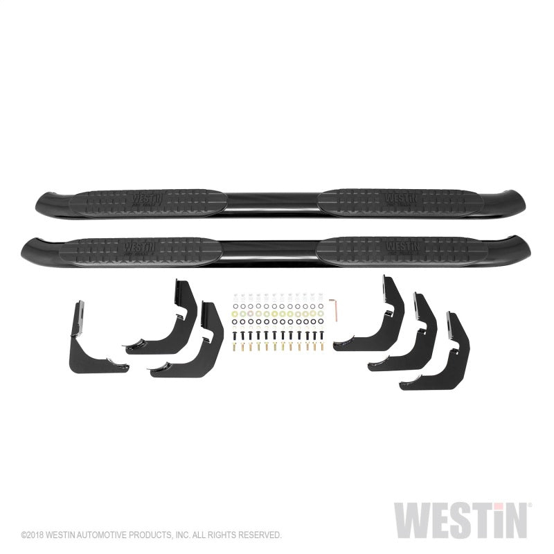 Westin 2015-2018 Ford F-150 SuperCrew PRO TRAXX 4 Oval Nerf Step Bars - Black