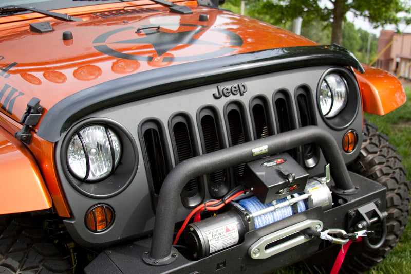 Rugged Ridge Wraparound Bug Deflector Smoke 07-18 Jeep Wrangler