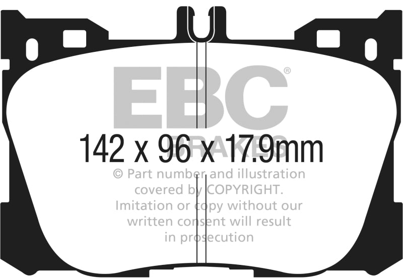 EBC 2017+ Mercedes-Benz E300 (W213) 2.0L Turbo Ultimax2 Front Brake Pads