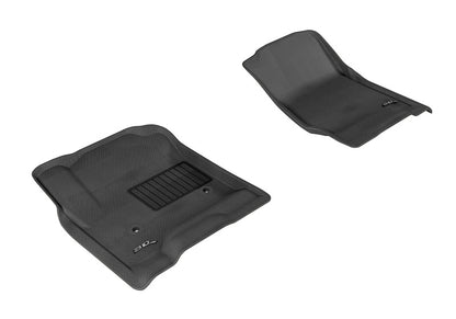 3D MAXpider 2014-2020 Chevrolet Silverado Double Cab/Crew Cab Kagu 1st Row Floormat - Black