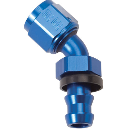 Russell Performance -6 AN Twist-Lok 45 Degree Hose End (Blue)