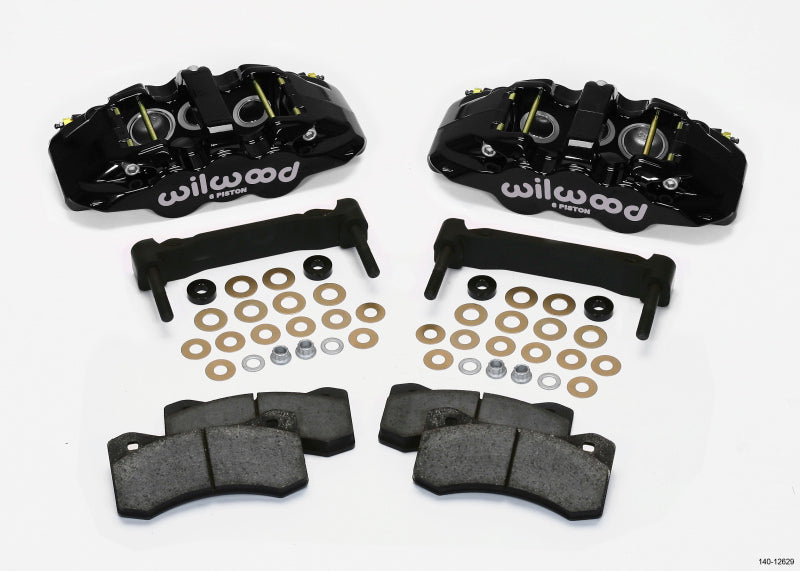 Wilwood AERO6 Front Caliper & Bracket Kit - Black 97-13 C5/C6 Corvette w/ OEM HD/Z51 Rotors