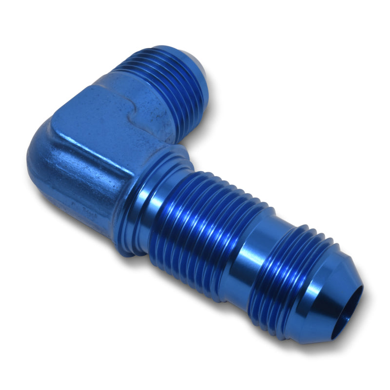 Russell Performance -6 AN 90 Degree Flare Bulkhead (Blue)