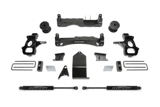 Fabtech 14-18 GM C/K1500 P/U w/oE Alm Or Stmp Stl UCA 4in Basic Sys w/Stealth