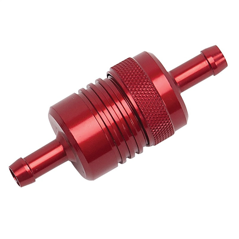 Russell Performance Red Street Fuel Filter (3in Length 1-1/8in diameter 5/16in inlet/outlet)