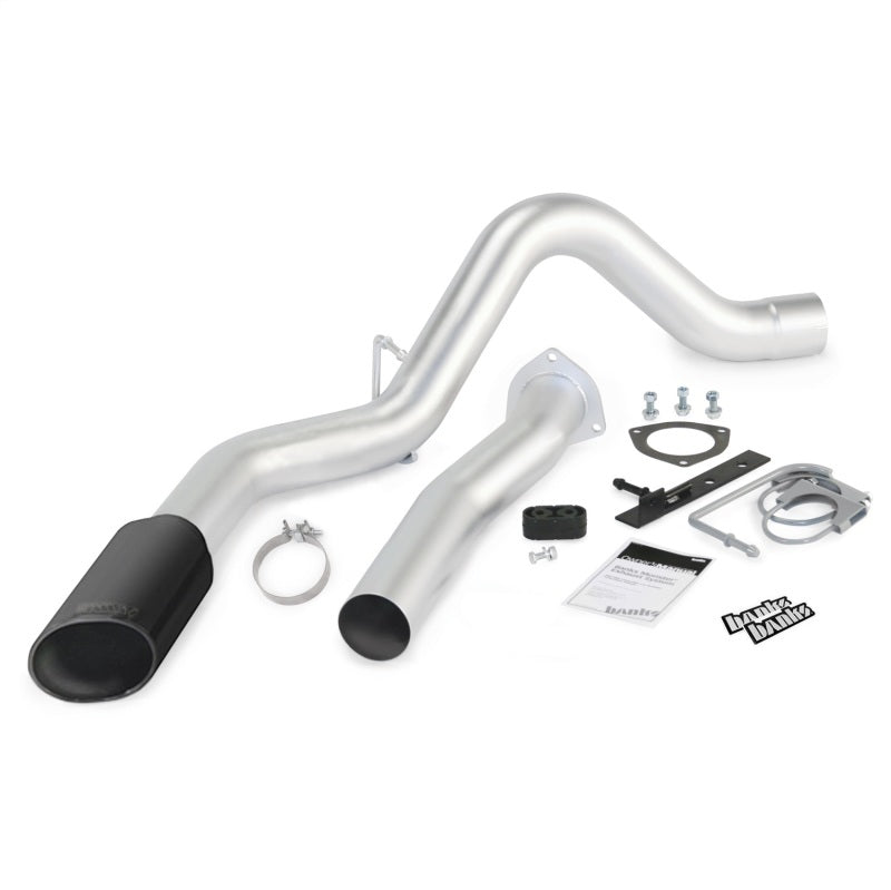 Banks Power 07-10 Chev 6.6L LMM ECSB-CCLB Monster Exhaust System - SS Single Exhaust w/ Black Tip