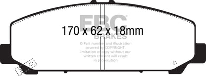 EBC 06-07 Infiniti QX56 5.6 (Akebono) Greenstuff Front Brake Pads