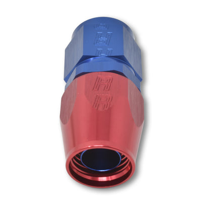 Russell Performance -4 AN Red/Blue Straight Full Flow Hose End