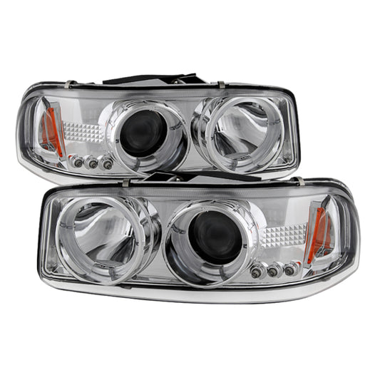 Spyder GMC Sierra 1500/2500/3500 99-06 Projector Headlights LED Halo LED Chrome PRO-YD-CDE00-HL-C