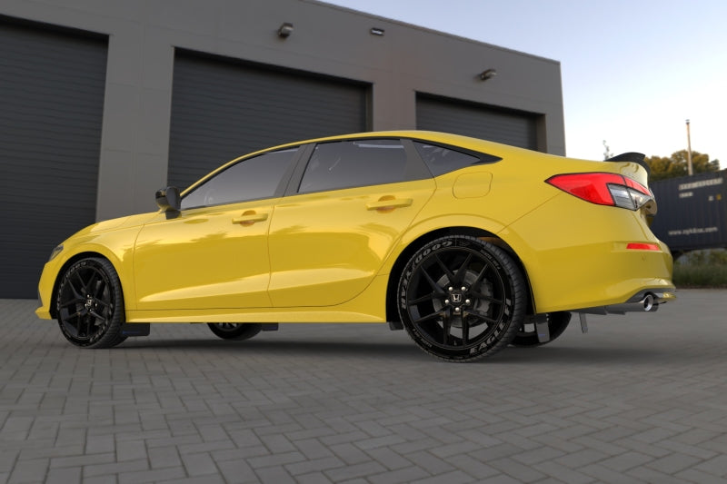 Rally Armor 22-26 Honda Civic/Civic Si/Sport Black UR Mud Flap w/White Logo