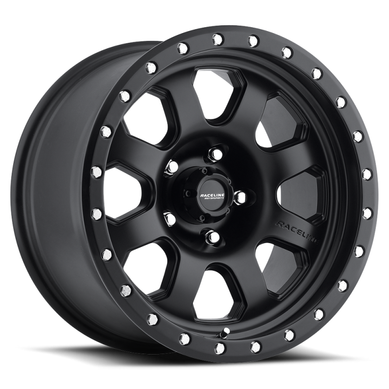 Raceline 928B Monster 17x9in / 8x170 BP / -12mm Offset / 130.81mm Bore - Satin Black Wheel