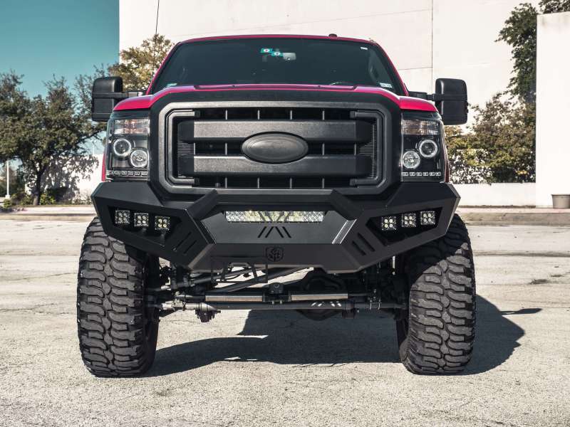 Road Armor 11-16 Ford F-250 SPARTAN Front Bumper Bolt-On Pre-Runner Guard - Tex Blk