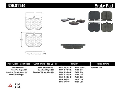 StopTech Performance Brake Pads