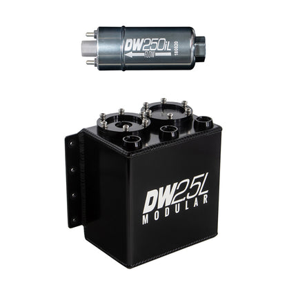 DeatschWerks 2.5L Modular Surge Tank (Incl. 1 DW250iL In-Line Fuel Pump)