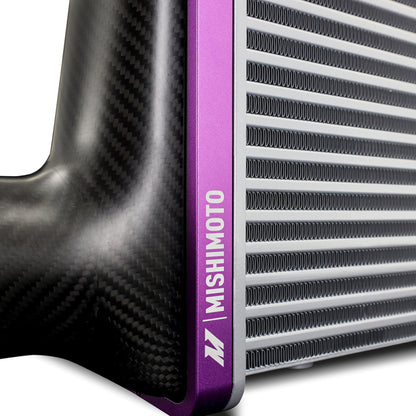 Mishimoto Universal Carbon Fiber Intercooler - Matte Tanks - 450mm Gold Core - S-Flow - C V-Band