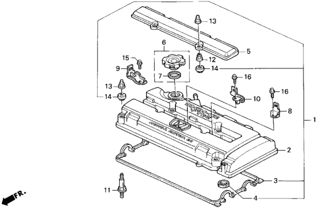 Honda - B-Series Valve Cover Gasket (B16/B18)