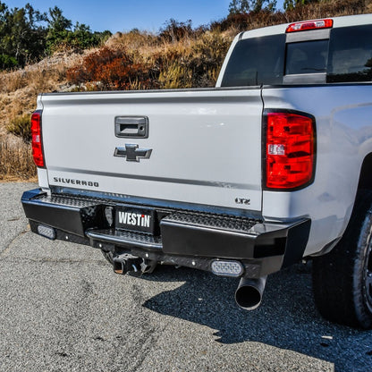 Westin 14-18 Chevrolet Silverado HDX Bandit Rear Bumper - Black