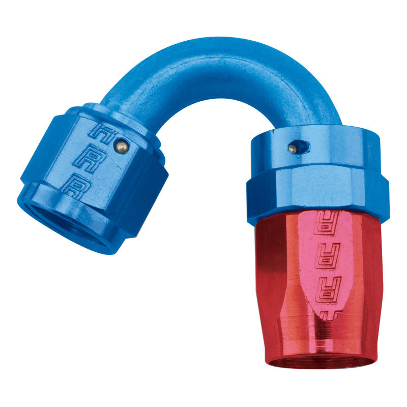 Russell Performance -6 AN Red/Blue 150 Degree Full Flow Swivel Hose End (With 9/16in Radius)