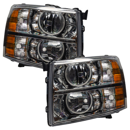 Oracle Lighting 07-13 Chevrolet Silverado Pre-Assembled LED Halo Headlights - Green SEE WARRANTY