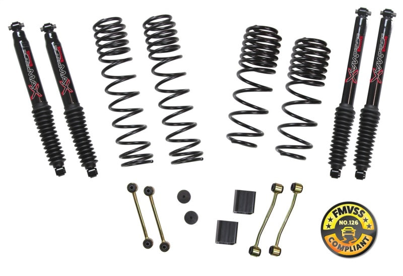 Skyjacker 2018 Jeep Wrangler Rubicon (JL) 2DR 2in-2.5in Suspension Lift Kit w/Black Max Shocks