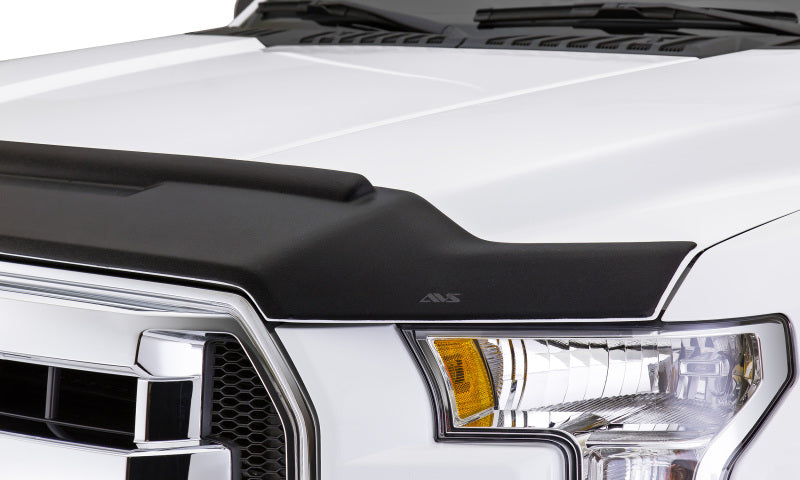 AVS 17-18 Nissan Titan Aeroskin II Textured Low Profile Hood Shield - Black