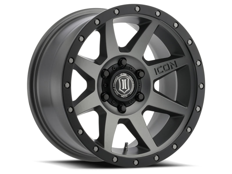 ICON Rebound 17x8.5 5x150 25mm Offset 5.75in BS 110.1mm Bore Titanium Wheel