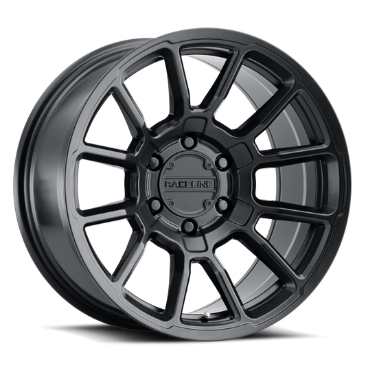 Raceline 950B Gauge 20x10in / 6x139.7 BP / -19mm Offset / 106.1mm Bore - Satin Black Wheel