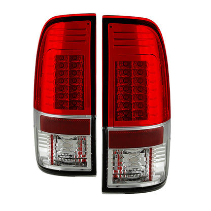 Spyder Ford Super Duty 08-15 Version 2 LED Tail Lights Red Clear ALT-YD-FS07-LED-G2-RC