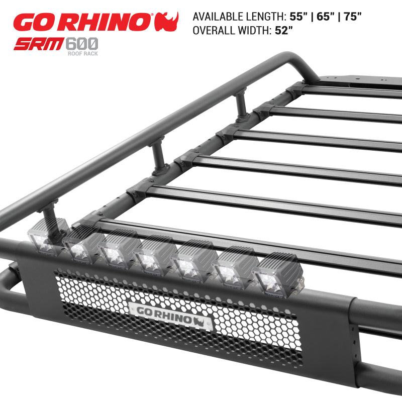 Go Rhino SRM 600 Basket Style Roof Rack 55in. - Tex. Blk