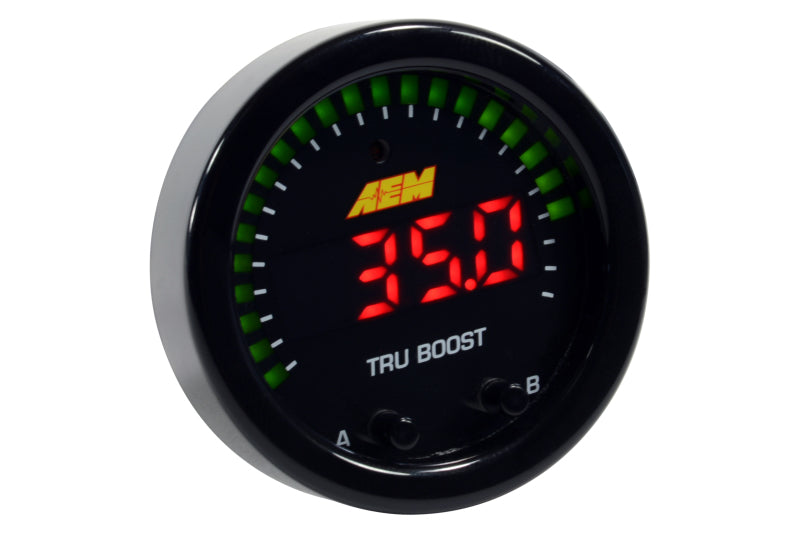 AEM X-Series Tru-Boost Controller Gauge w/ Boost Control Solenoid 80PSIg Internal MAP Sensor