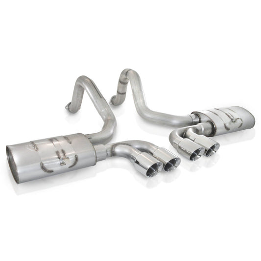 Stainless Works 1997-04 Corvette C5 3in Axle Back Quad 3-1/2in Slash-Cut Tips