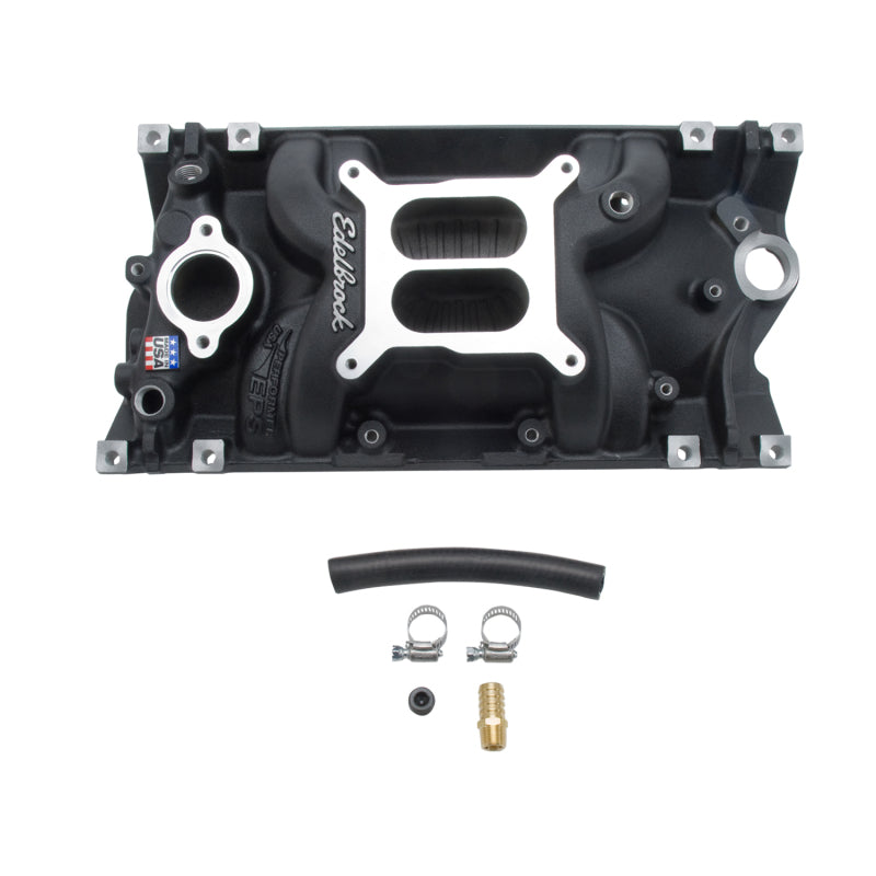 Edelbrock Manifold Performer Eps SB Chevy Vortec Black Finish